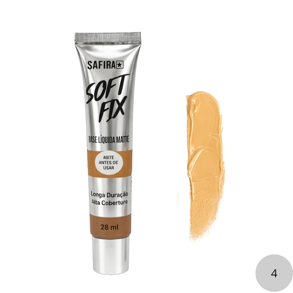 Base Líquida Matte Soft Fix 28Ml Safira Cosméticos - Imagem 5