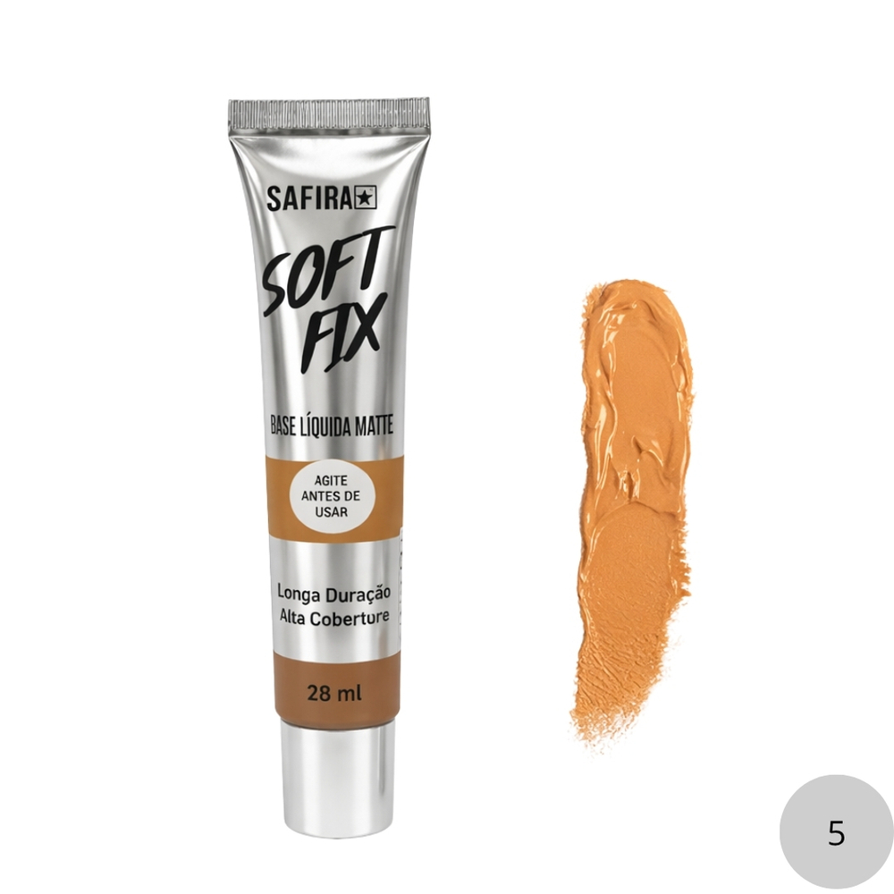 Base Líquida Matte Soft Fix 28Ml Safira Cosméticos - Imagem 6