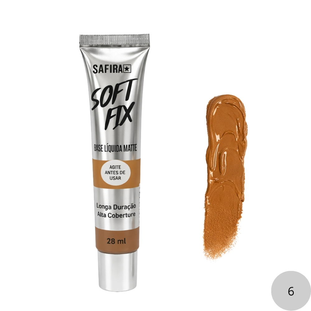 Base Líquida Matte Soft Fix 28Ml Safira Cosméticos - Imagem 7