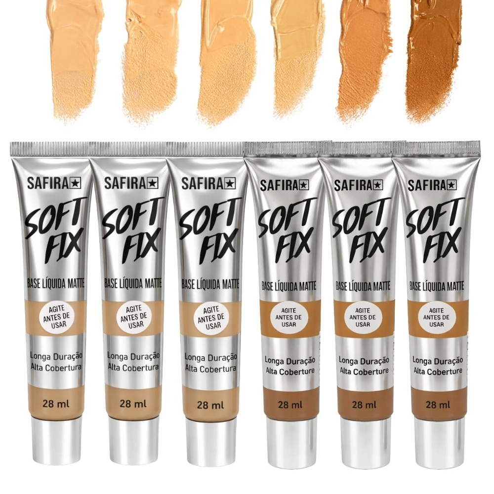 Base Líquida Matte Soft Fix 28Ml Safira Cosméticos