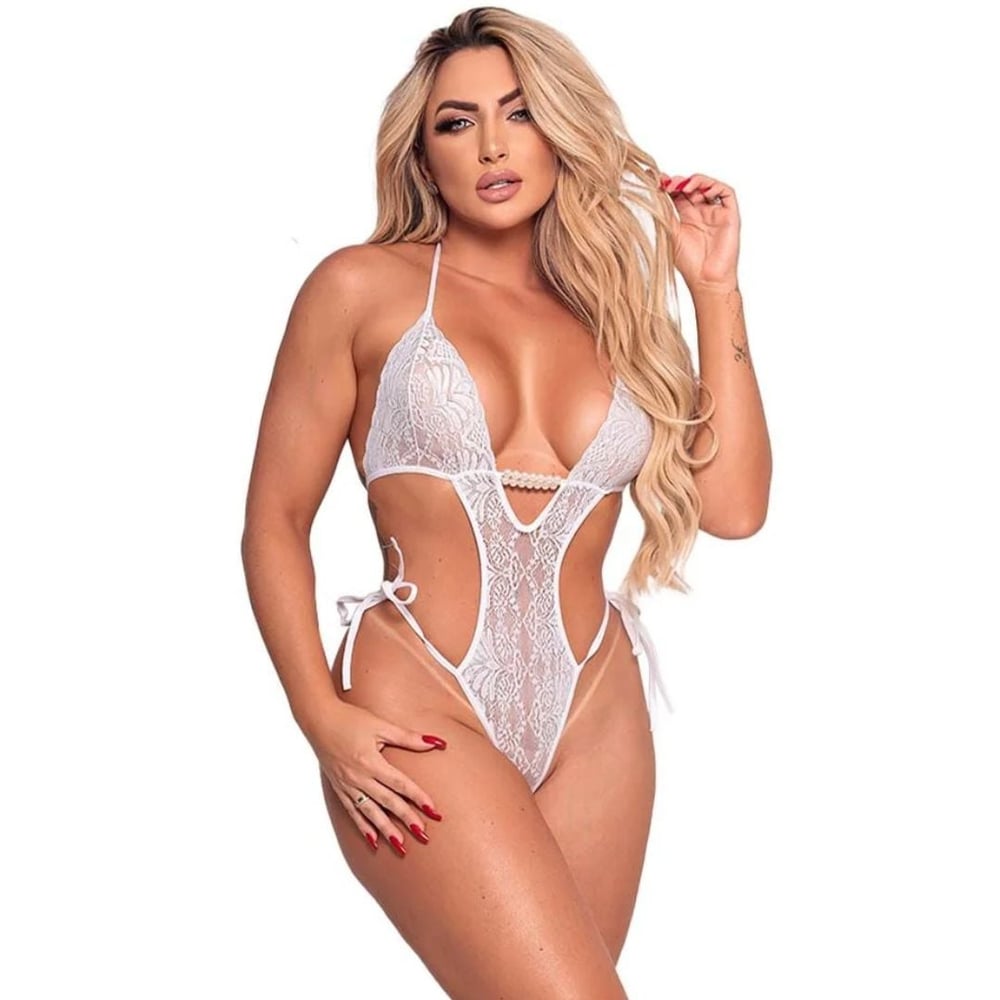 Body Cavado Espanhola Em Renda Coleção Safadinhas Tallyta - Imagem 3