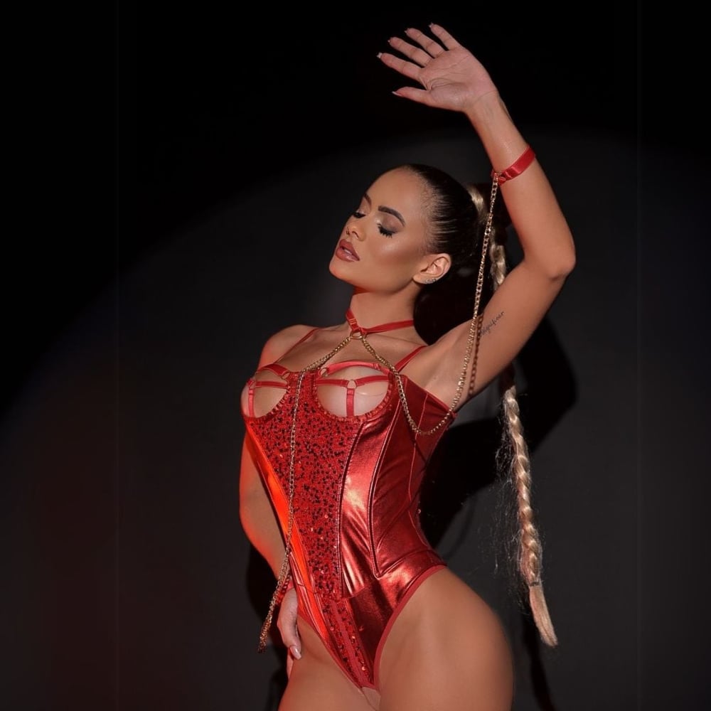 Body Em Laminado E Paete Universo Feminino - Imagem 2