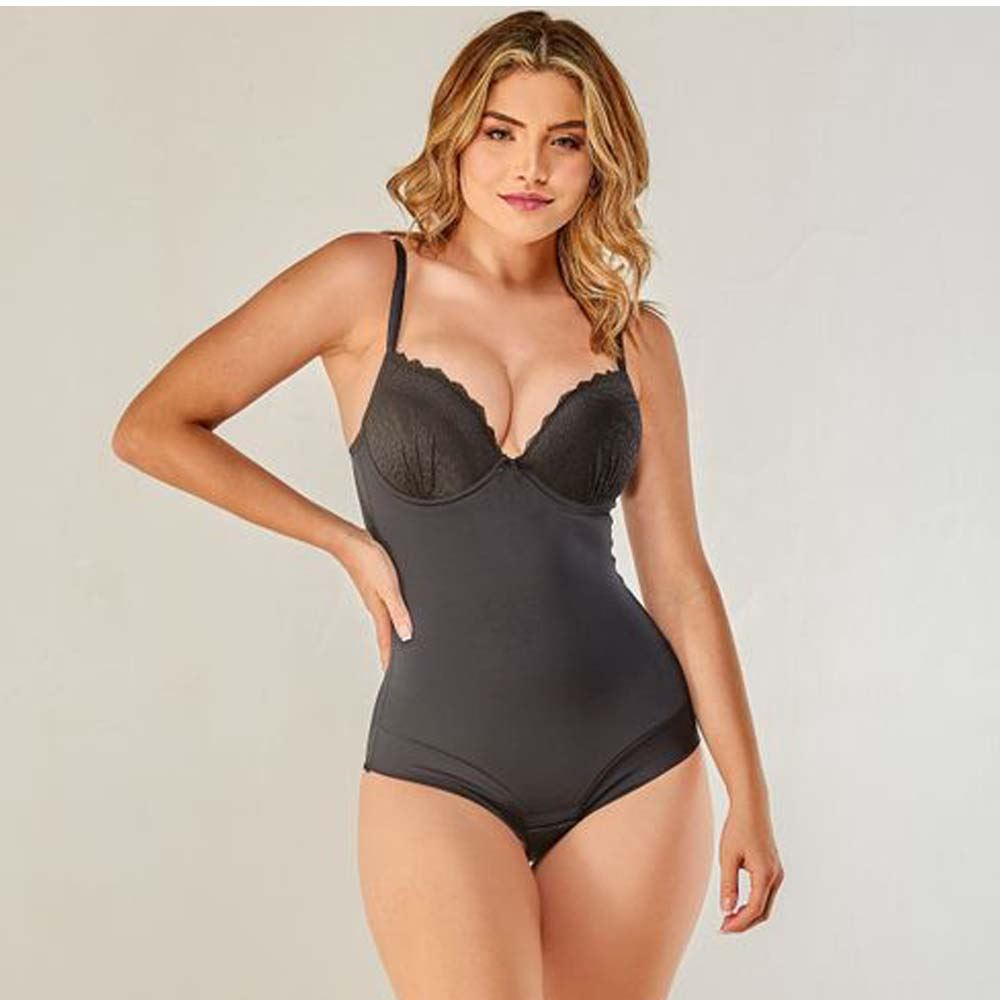 Body Modelador Com Bojo E Renda Conforto E Sustentação Feminina Vi Lingerie - Imagem 3