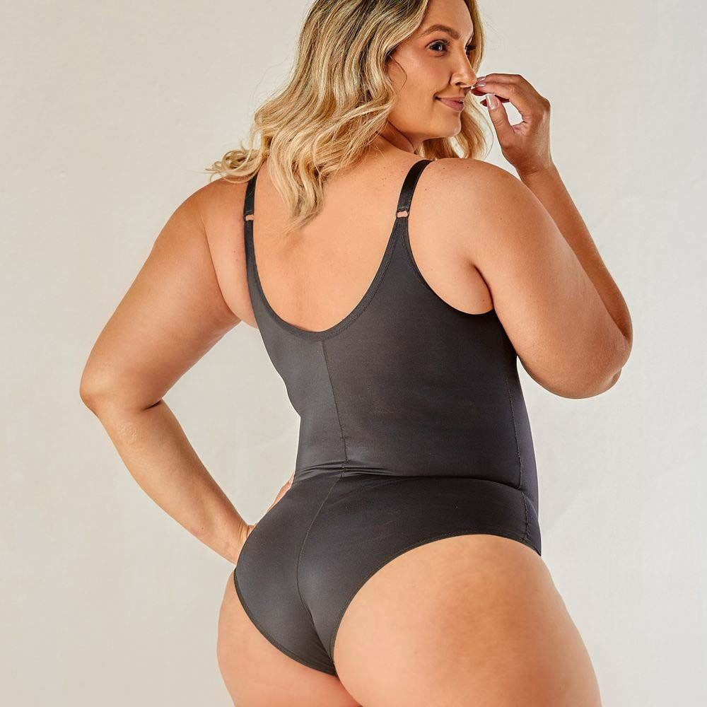 Body Plus Size Liso Modela Média Compressão Vi Lingerie - Imagem 3
