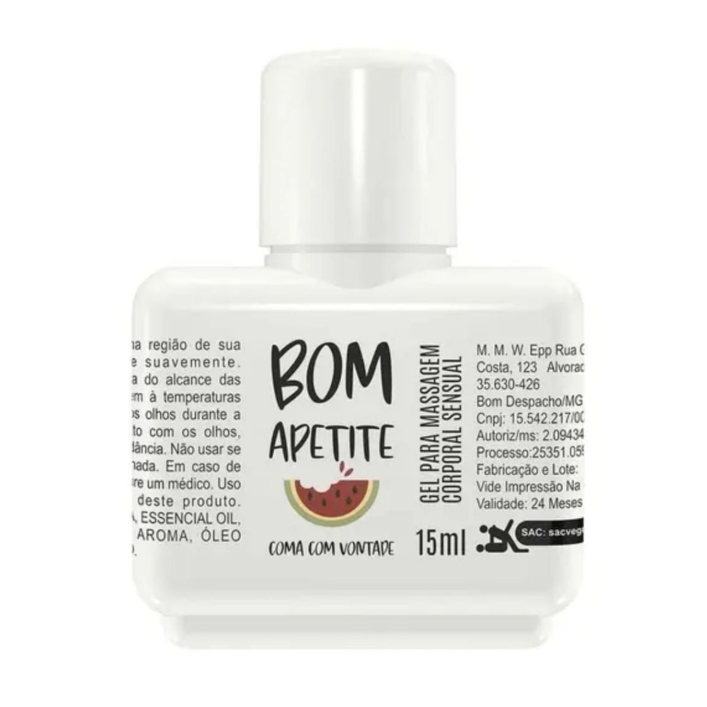 Bom Apetite Gel Beijável Com Tatuagem Adesiva 15Ml Segred Love - Imagem 2