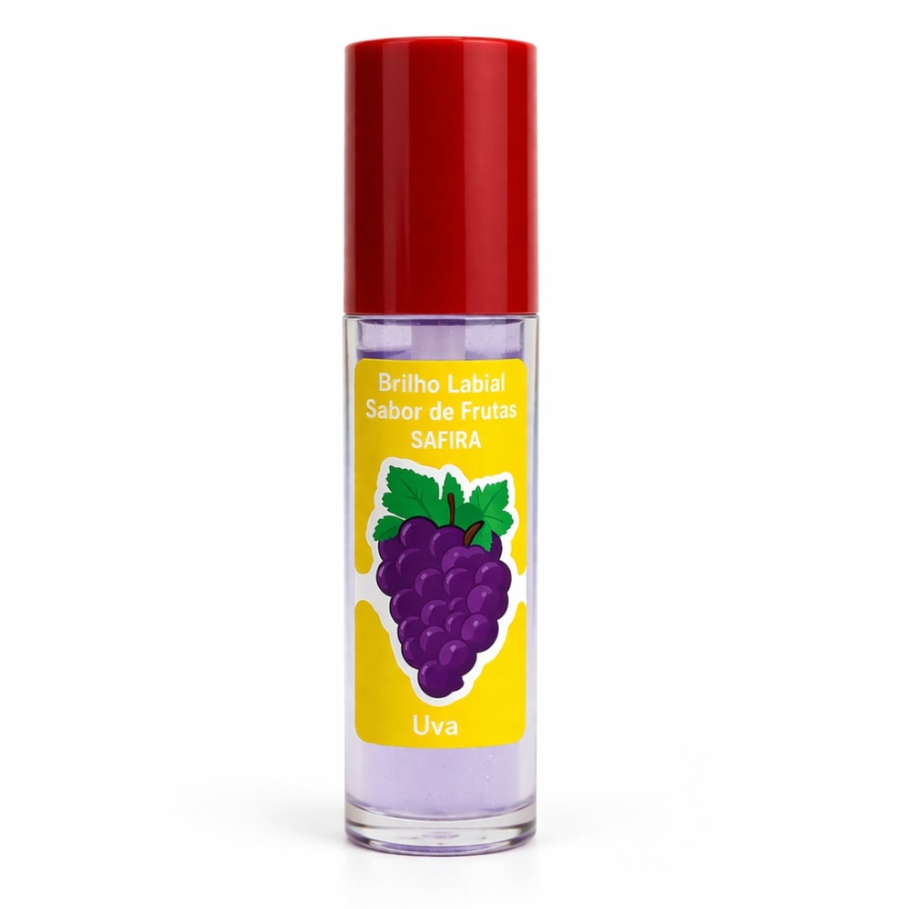 Brilho Labial Roll-On Sabor De Frutas 5Ml Safira Cosméticos - Imagem 3