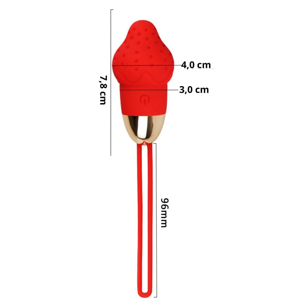 Bullet Formato De Morango 10 Modos De Vibração Vibe Toys - Imagem 8