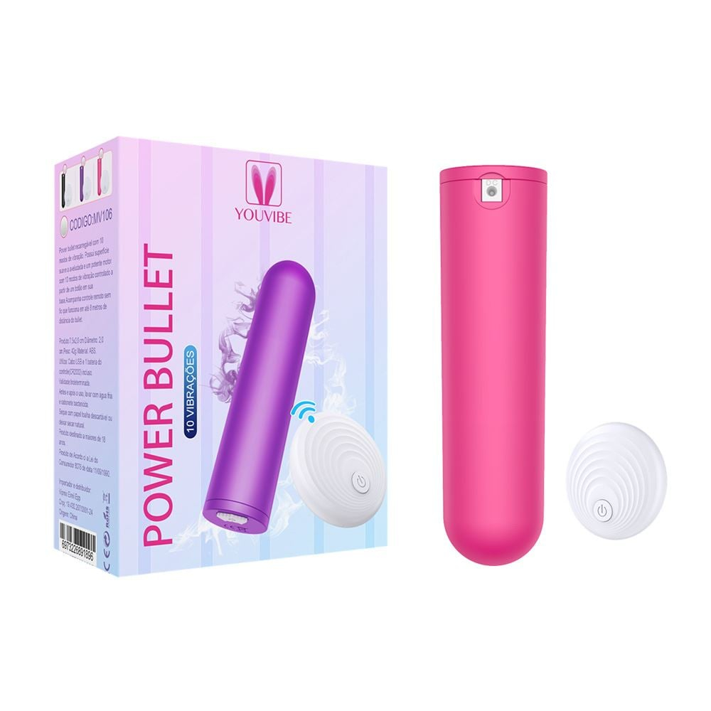 Bullet Power Little Recarregável Com 10 Modos De Vibração E Controle Remoto Vibe Toys - Imagem 5