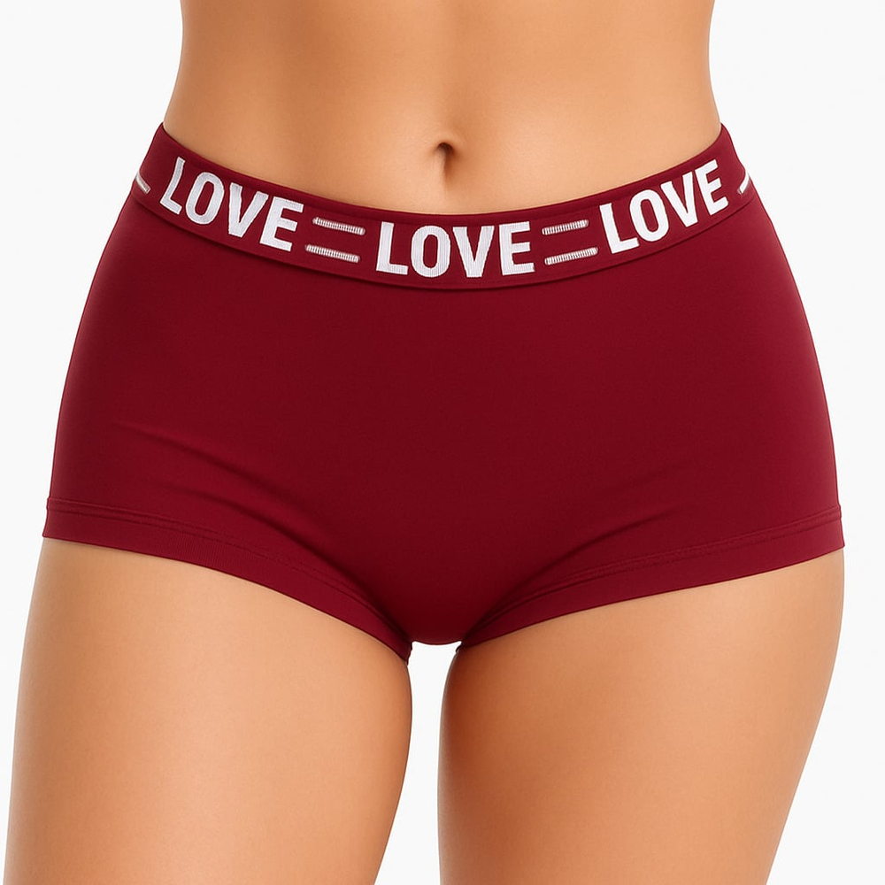 Calcinha Boxer Feminina Drika Com Elástico Personalizado Patitex - Imagem 5