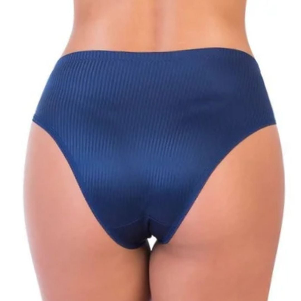 Calcinha Cavada Em Lycra Canelada Valquíria Lutestil - Imagem 2