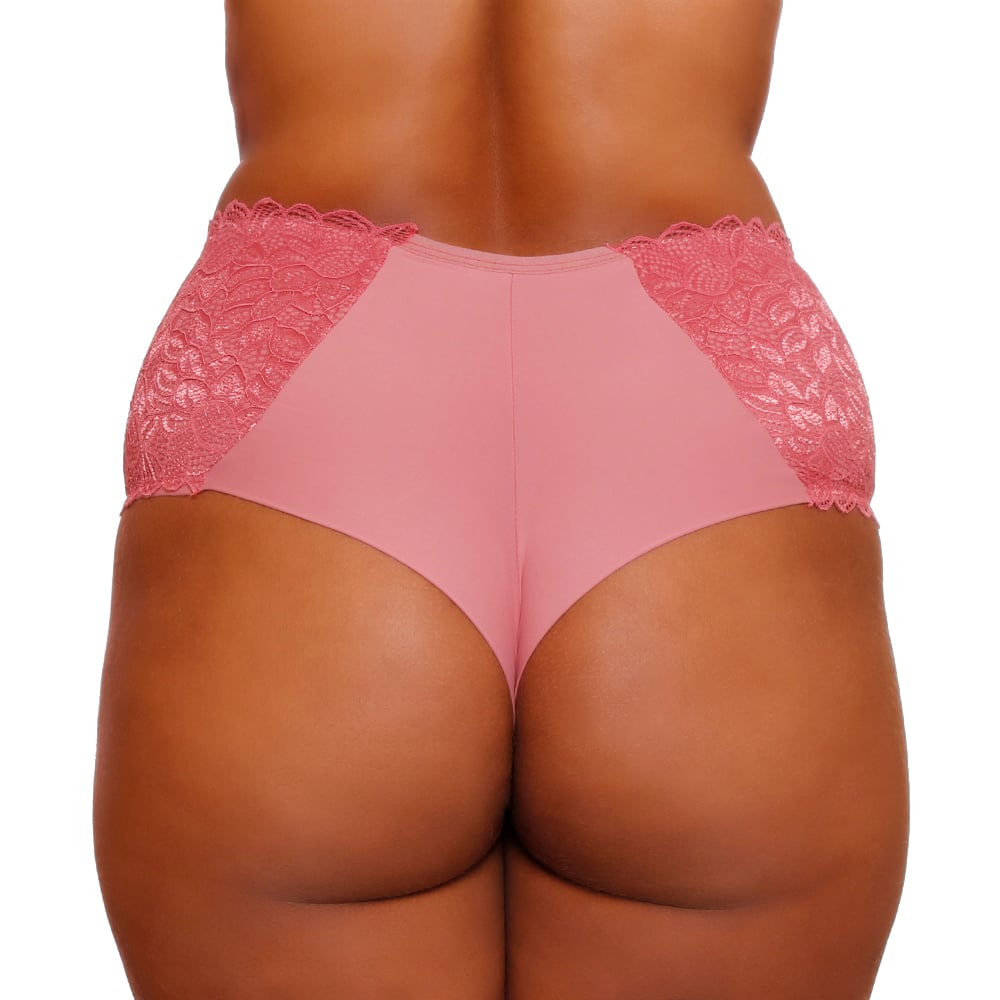 Calcinha Confort Cintura Alta Com Renda Tom Secreto By Dy Girl - Imagem 2