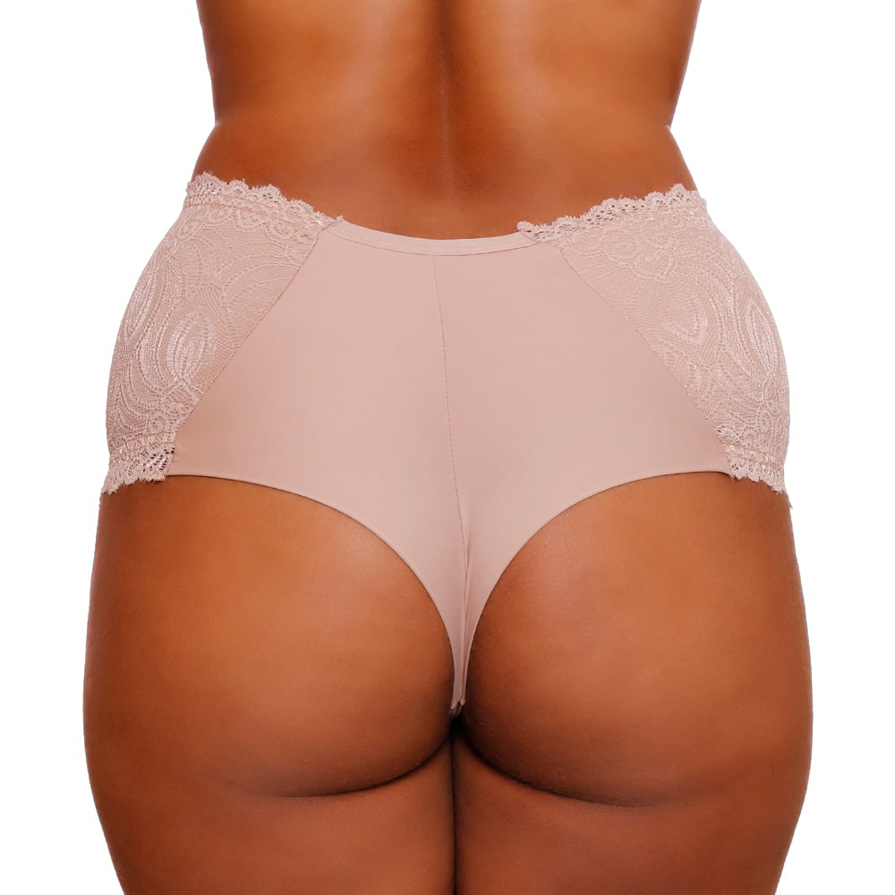 Calcinha Confort Cintura Alta Com Renda Tom Secreto By Dy Girl - Imagem 4