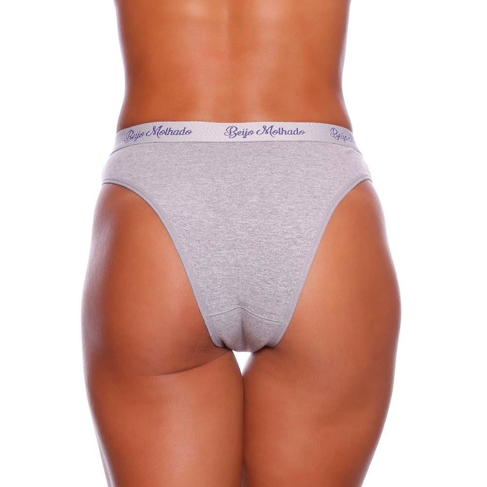 Calcinha De Cotton Básica Com Elástico Na Cintura Edima - Imagem 6