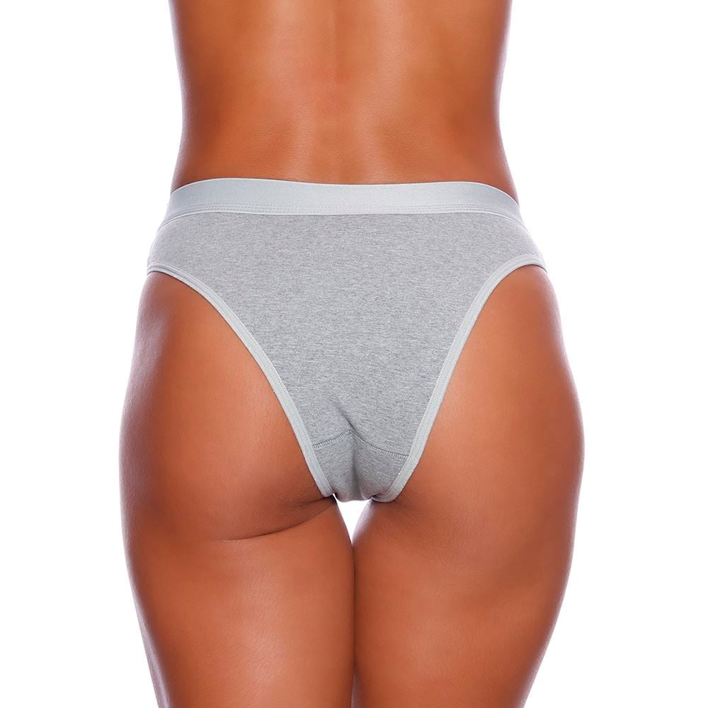 Calcinha De Cotton Básica Com Elástico Na Cintura Edima - Imagem 8