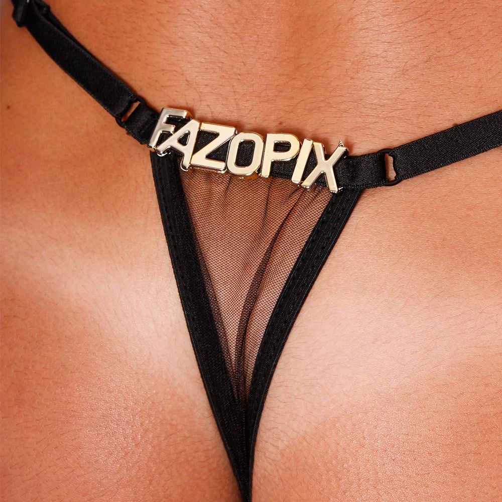 Calcinha Em Tule Com Frase Faz O Pix Mil Toques - Imagem 4