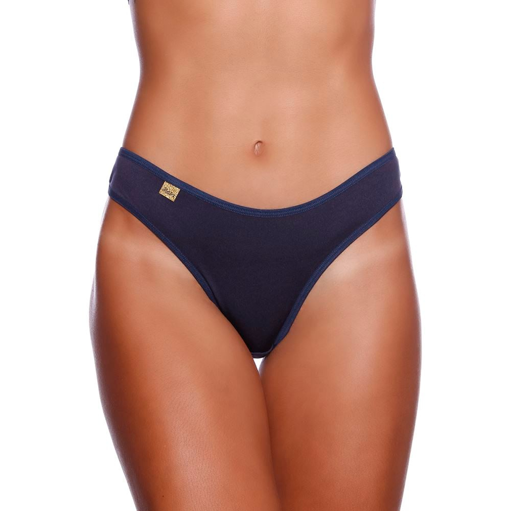 Calcinha Fio Dental Aplicação De Strass Playboy Patitex - Imagem 7