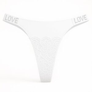 Calcinha Fio Dental Love Corte A Laser Com Detalhe Em Renda