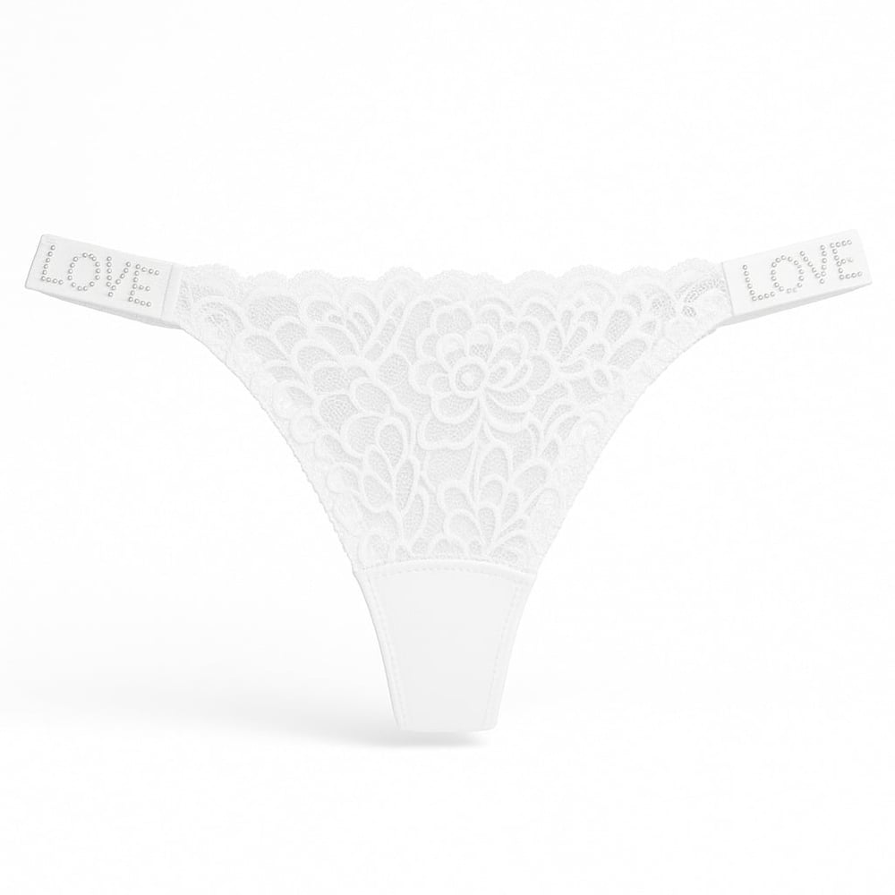 Calcinha Fio Dental Love Corte A Laser Com Renda Frontal - Imagem 3