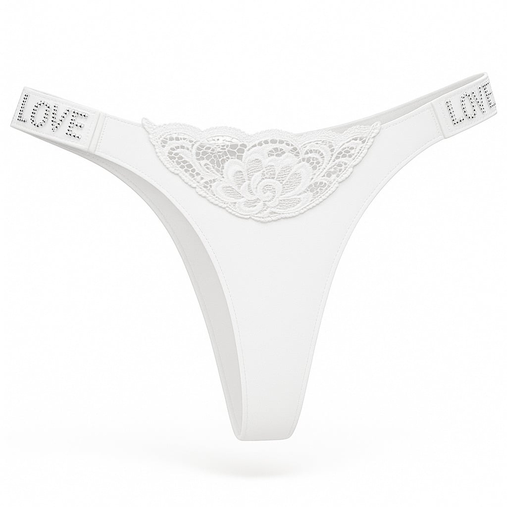 Calcinha Fio Dental Love Corte A Laser E Detalhe De Renda - Imagem 2