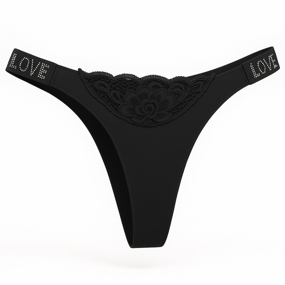 Calcinha Fio Dental Love Corte A Laser E Detalhe De Renda - Imagem 4