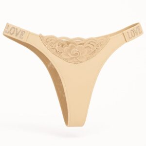 Calcinha Fio Dental Love Corte A Laser E Detalhe De Renda