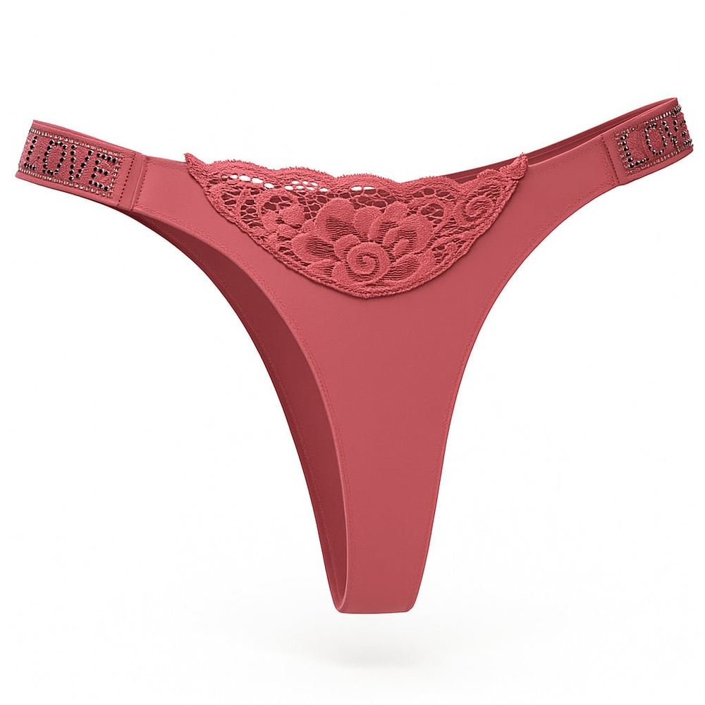 Calcinha Fio Dental Love Corte A Laser E Detalhe De Renda - Imagem 5