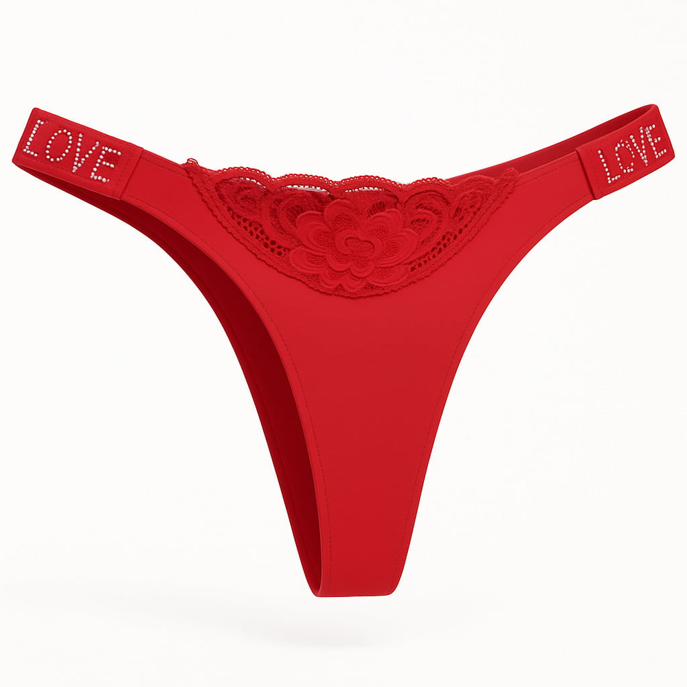 Calcinha Fio Dental Love Corte A Laser E Detalhe De Renda - Imagem 6