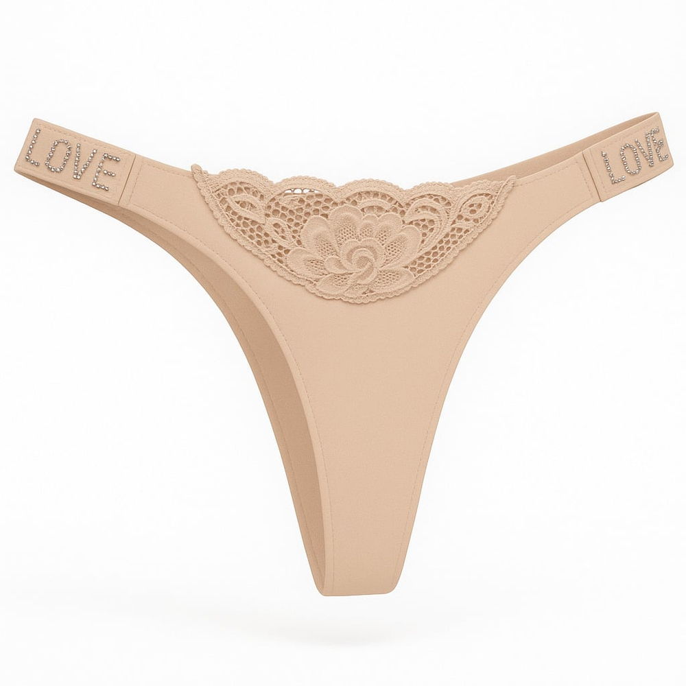 Calcinha Fio Dental Love Corte A Laser E Detalhe De Renda - Imagem 7