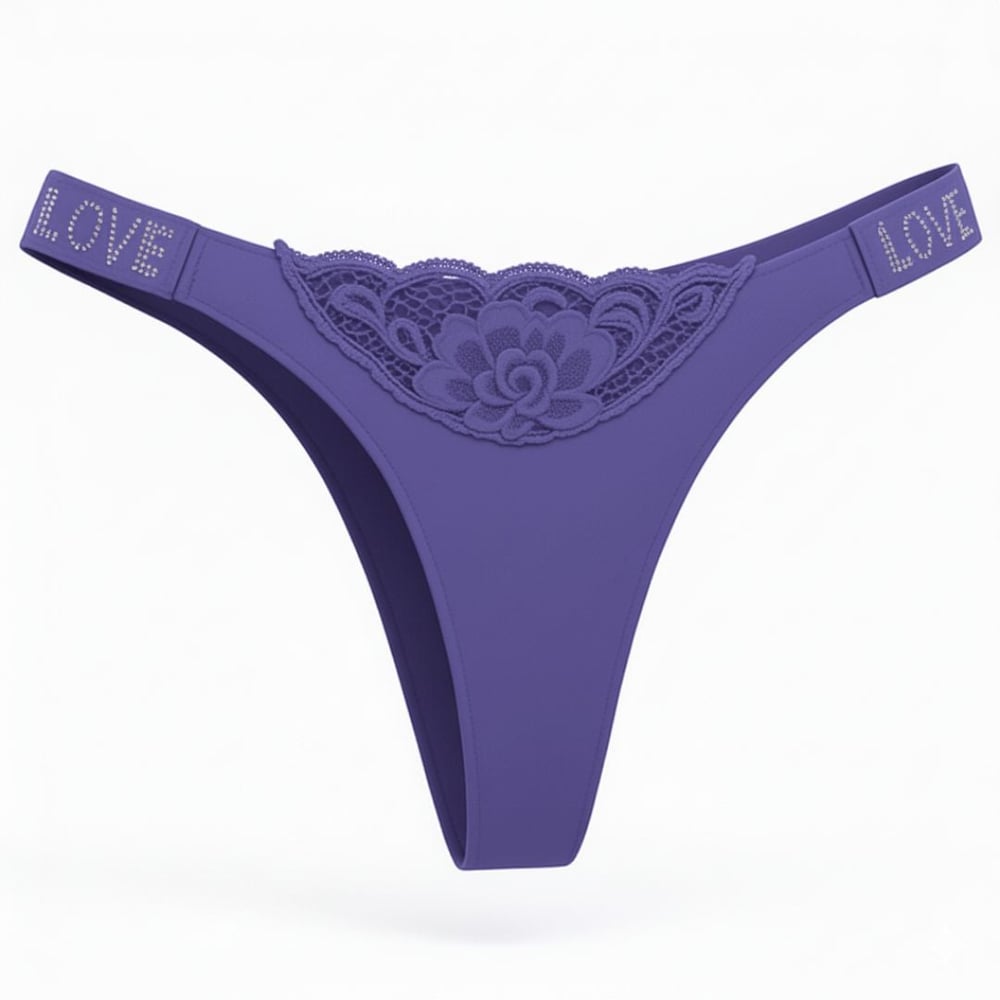 Calcinha Fio Dental Love Corte A Laser E Detalhe De Renda - Imagem 8