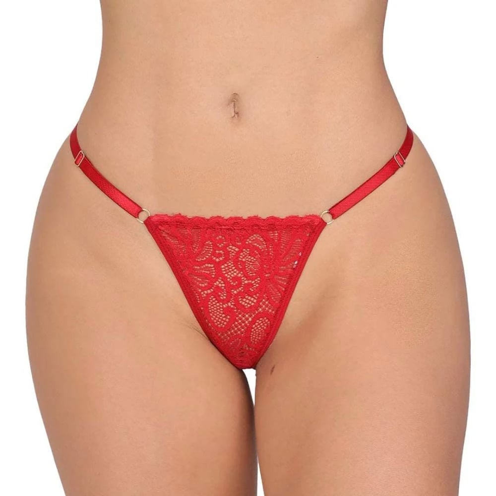 Calcinha Fio Dental Strass Jóia Formato De Borboleta Tallyta - Imagem 2