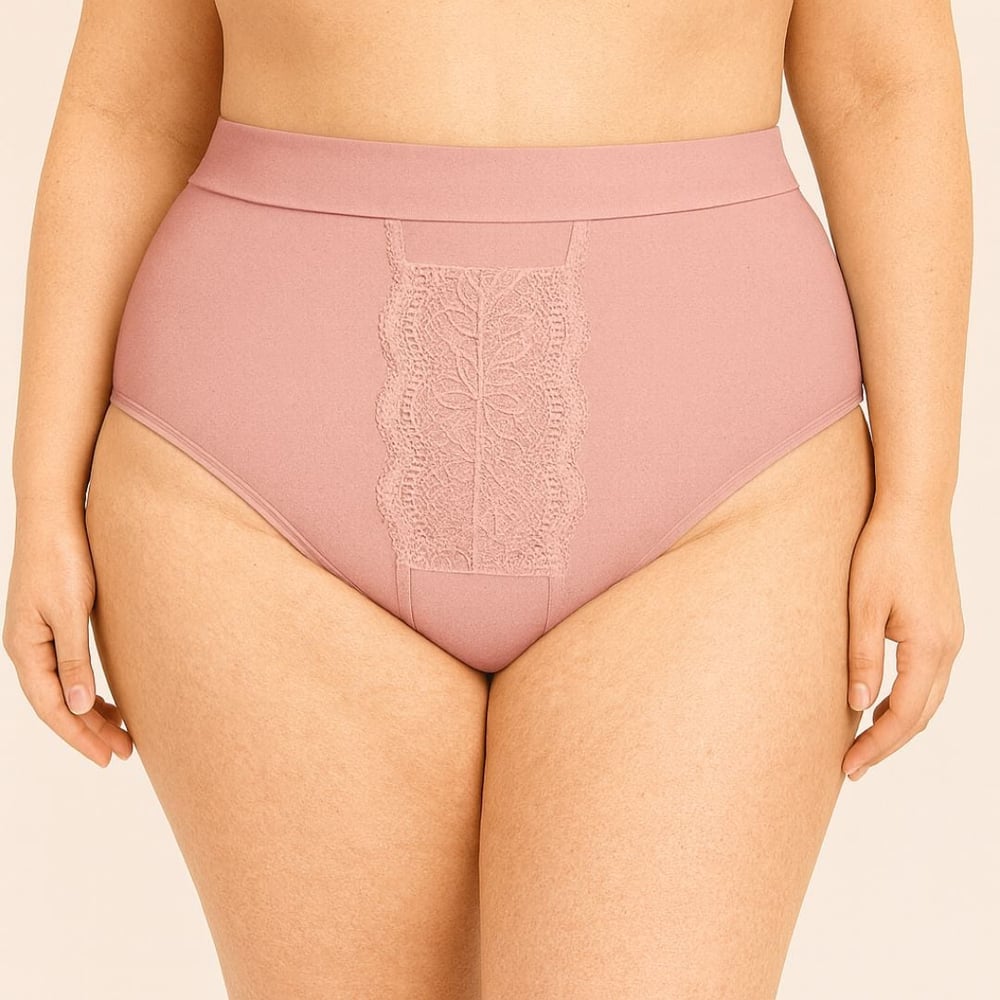 Calcinha Plus Size Com Renda Frontal Em Microfibra Lutestil Lingerie