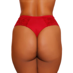 Calcinha Plus Size Fio Dental Duplo Laterais Renda Nayane