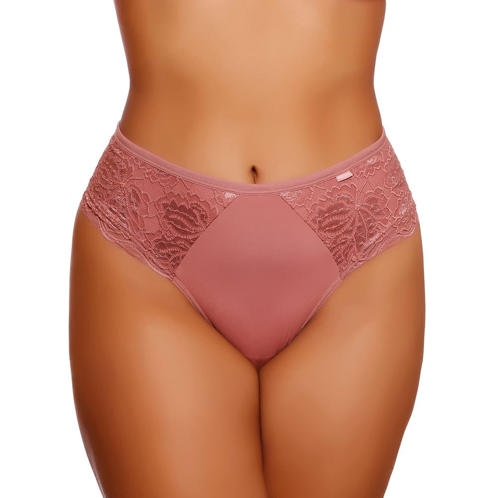 Calcinha Plus Size Fio Dental Duplo Laterais Renda Nayane - Imagem 9