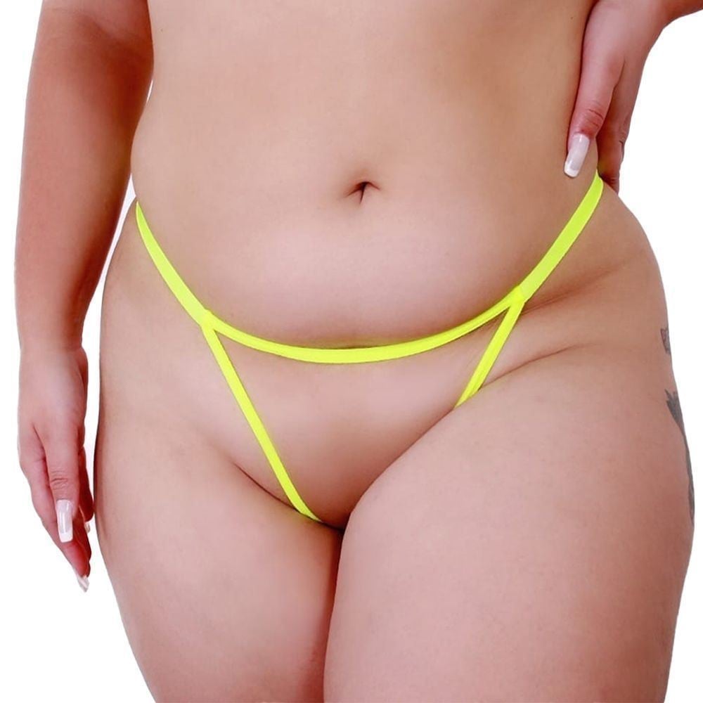 Calcinha Plus Size Para Personalizar Em Tule Com Neon Tallyta - Imagem 3