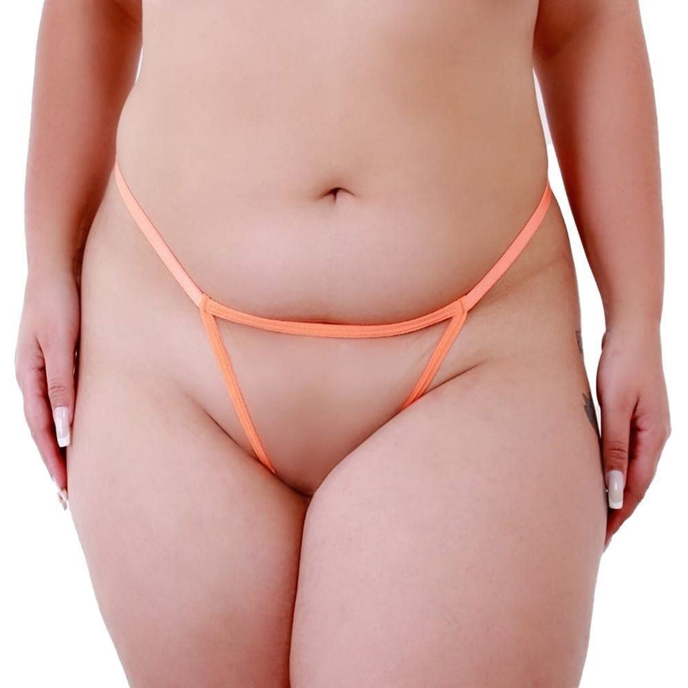 Calcinha Plus Size Para Personalizar Em Tule Com Neon Tallyta - Imagem 5
