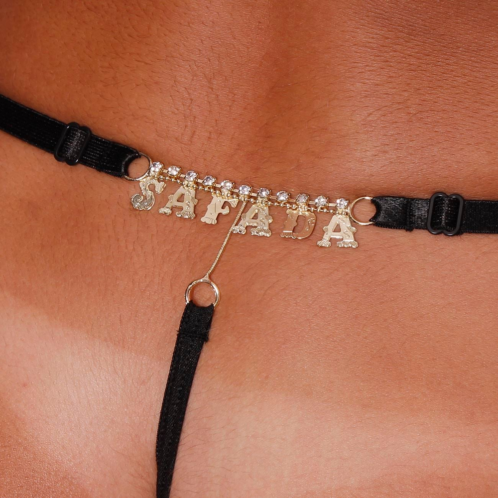 Calcinha Sensual Fio Dental Com Strass Safada Patitex - Imagem 5