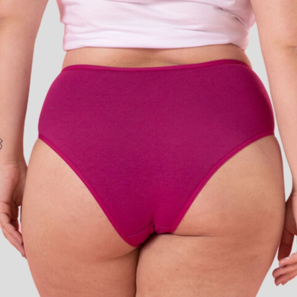 Calcinha Tanga Alta Plus Size Em Algodão Soficotton - Imagem 2