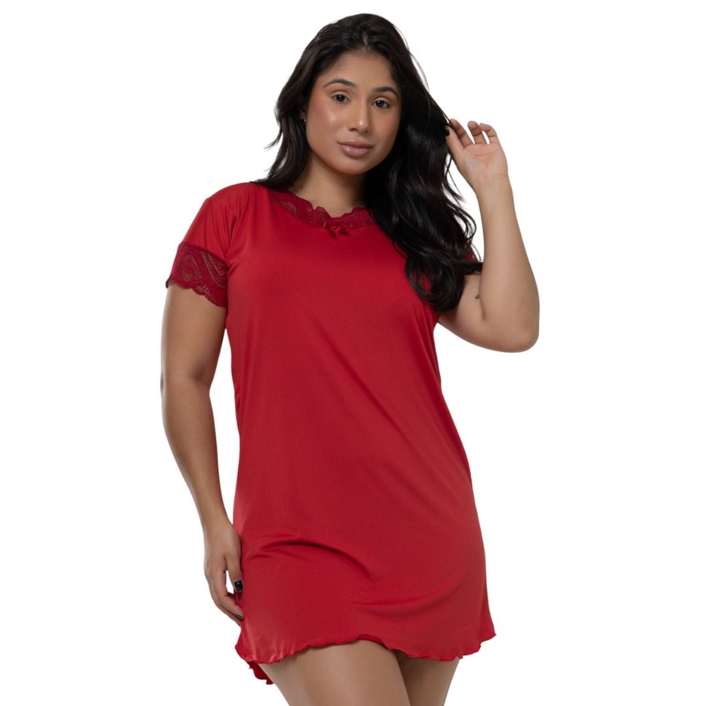 Camisola Confort Lisa Luíza Com Renda Patitex - Imagem 3