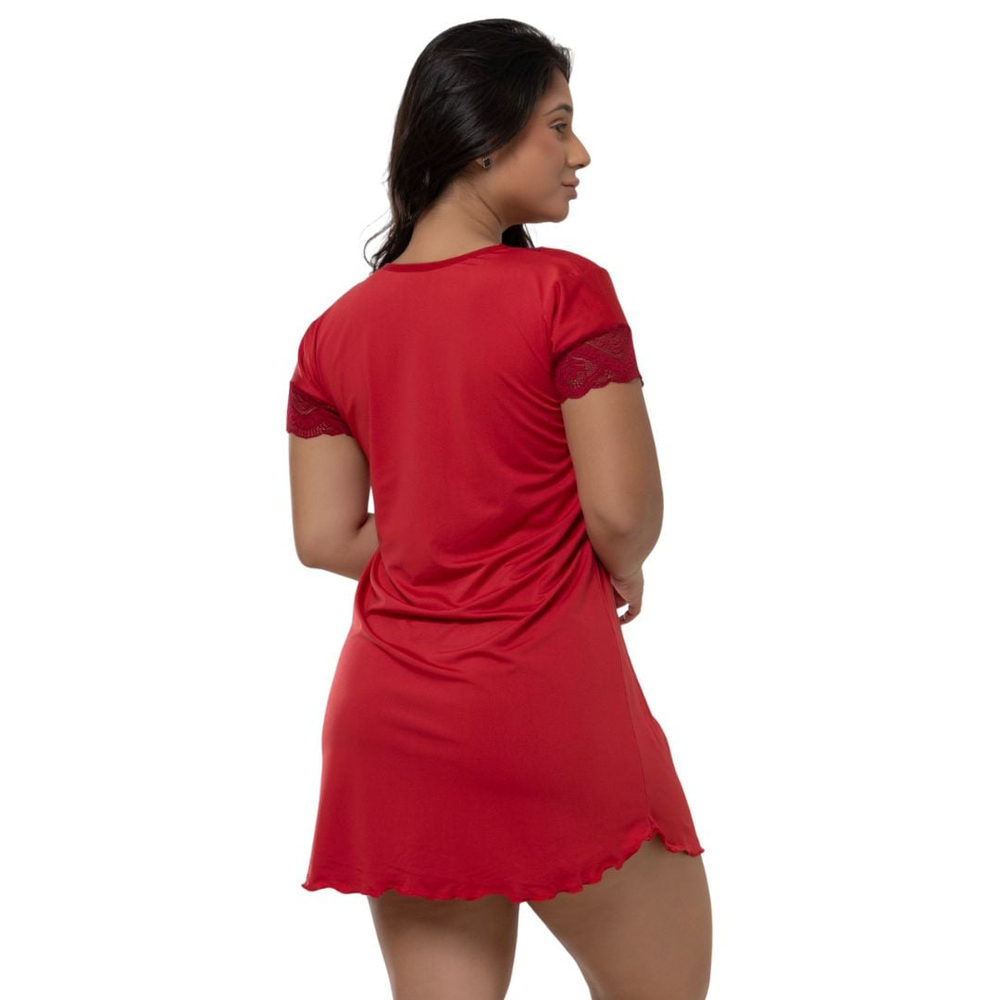 Camisola Confort Lisa Luíza Com Renda Patitex - Imagem 4