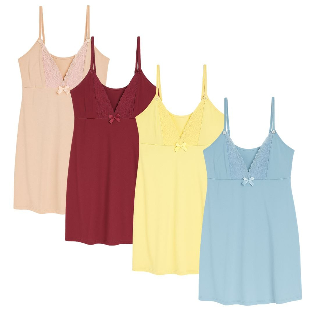 Camisola Sortida Com Renda Amamentação Alça Click Íntima Delas - Imagem 2