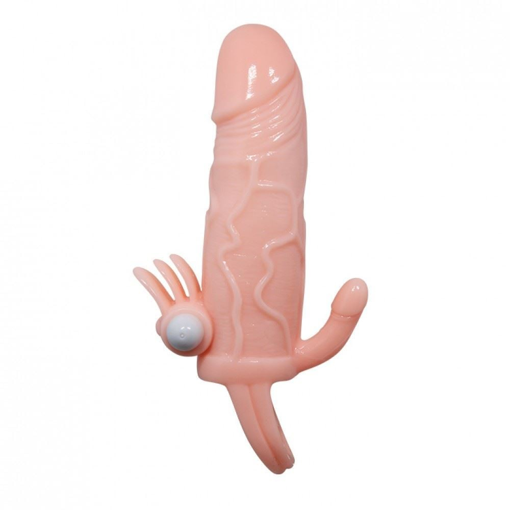 Capa Peniana Com Extensor De 4Cm E Anel Para Escroto Com Estimulador E Capsula Vibratória - Imagem 4