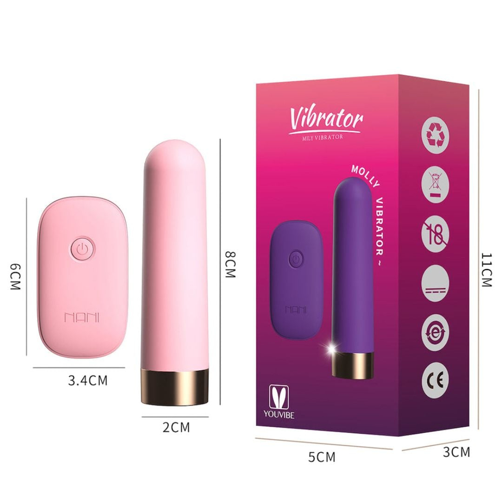 Cápsula Vibratória Molly 10 Modos De Vibração Com Controle Sem Fio Vibe Toys - Imagem 5