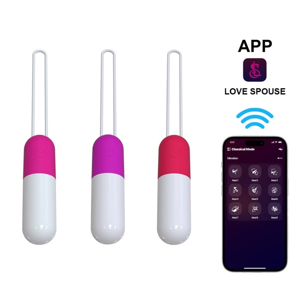 Cápsula Wireless Com 10 Modos De Vibração E Com Controle Via App