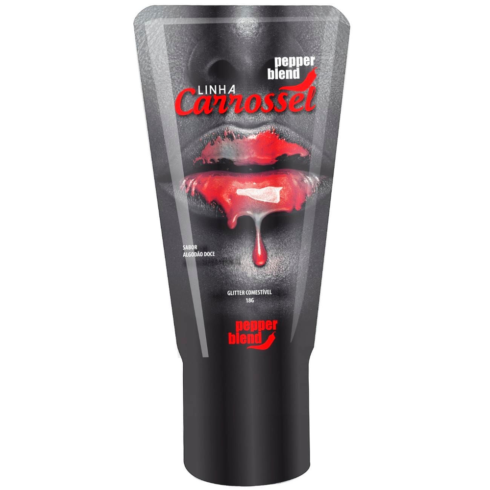 Carrossel Gel Lubrificante Com Glitter Beijável 18G Pepper Blend - Imagem 2