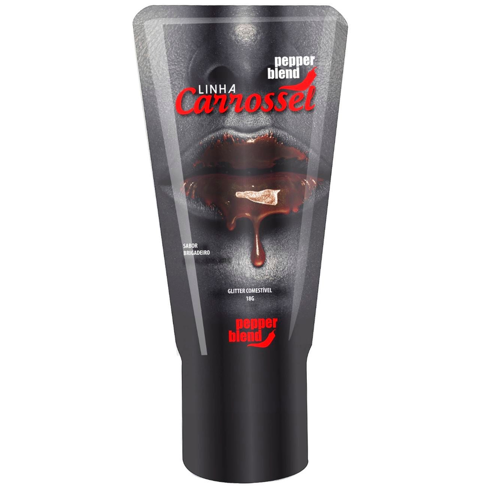 Carrossel Gel Lubrificante Com Glitter Beijável 18G Pepper Blend - Imagem 3