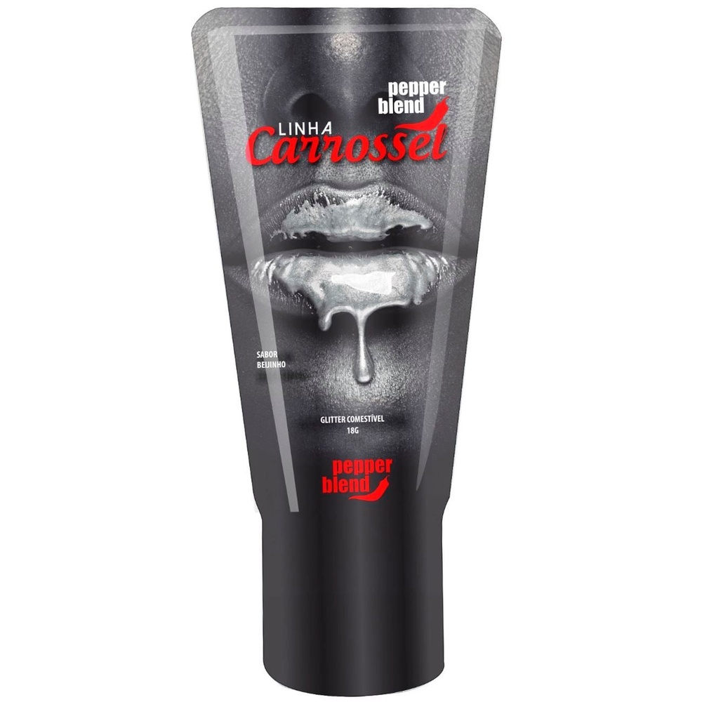 Carrossel Gel Lubrificante Com Glitter Beijável 18G Pepper Blend - Imagem 4