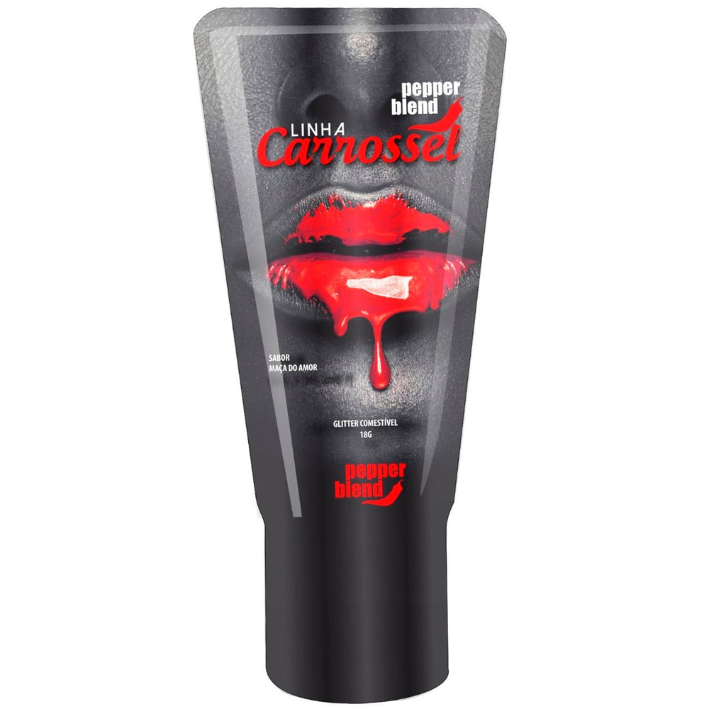 Carrossel Gel Lubrificante Com Glitter Beijável 18G Pepper Blend - Imagem 5