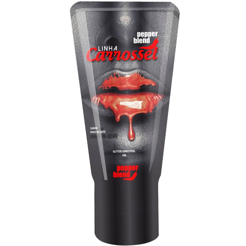 Carrossel Gel Lubrificante Com Glitter Beijável 18G Pepper Blend - Imagem 6
