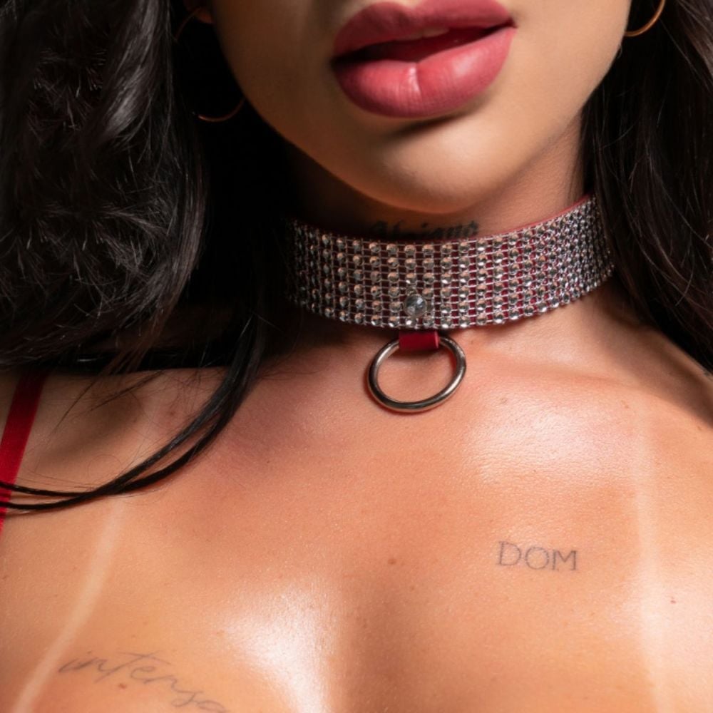 Coleira Tri Shine Linha Sado Sexy Fantasy - Imagem 9