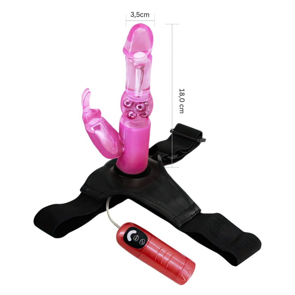 Cinta Com Vibrador Rotativo E Estimulador Clitoriano 7 Vibrações Vibe Toys - Imagem 7